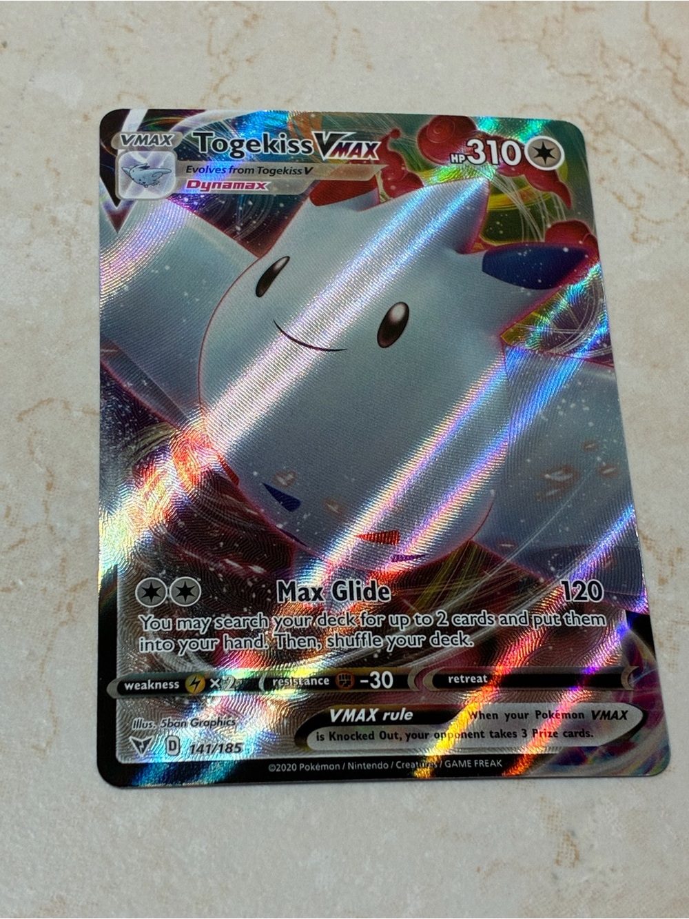 Togekiss VMAX Holo Pokémon Card